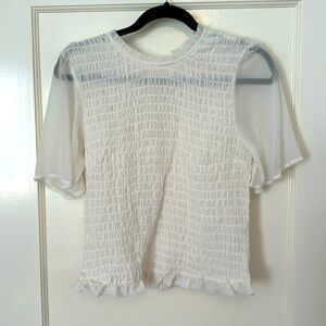 Abercrombie ruched white top